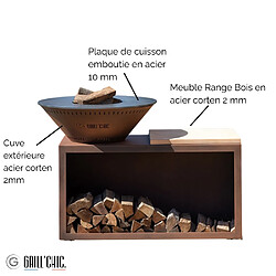 Avis GRILL CHIC Traditionnel Double Cuve Acier - Imitation Corten