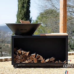 GRILL CHIC Traditionnel Double Cuve Acier - Noir