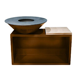 GRILL CHIC Traditionnel Double Cuve Acier - Imitation Corten