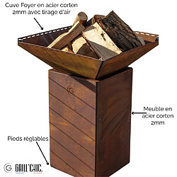 Avis GRILL CHIC Cevenol Simple Cuve Corten - Carré