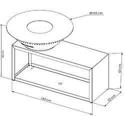 GRILL CHIC TRADITIONNEL Double Cuve Acier - Noir pas cher