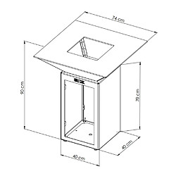 Grill Chic Cévenol Double Cuve Aluminium - Brasero avec Rangement Bois pas cher