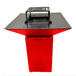 GRILL CHIC Cevenol Double Cuve Aluminium - Rouge