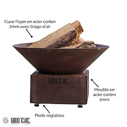 Avis GRILL CHIC Mini Cevenol Simple Cuve Corten - L Rond