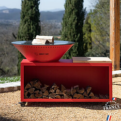 Grill Chic Traditionnel Double Cuve Acier - Brasero Rouge