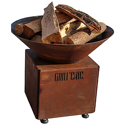 Grill Chic Mini Cévenol Simple Cuve Corten - Brasero Rond