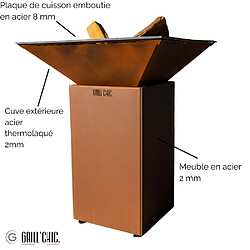 Avis GRILL CHIC Cevenol Double Cuve Aluminium - Imitation Corten