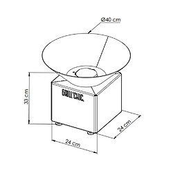 Grill Chic Mini Cévenol Simple Cuve Corten - Brasero Rond pas cher