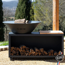 GRILL CHIC TRADITIONNEL Double Cuve Acier - Anthracite