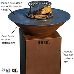 Avis GRILL CHIC AUVERGNAT Simple Cuve Corten
