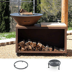GRILL CHIC Set Brasero Découverte TRADITIONNEL - Imitation Corten