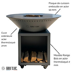 Avis GRILL CHIC Classique Double Cuve Acier - Anthracite