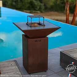 GRILL CHIC Auvergnat Simple Cuve Corten - Sans rangement bois