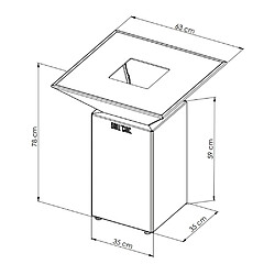 GRILL CHIC Auvergnat Simple Cuve Corten - Sans rangement bois pas cher