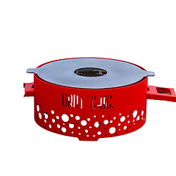 GRILL CHIC P'tit Grill Double Cuve Acier - Rouge