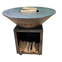 GRILL CHIC Classique Double Cuve Acier - Imitation Corten