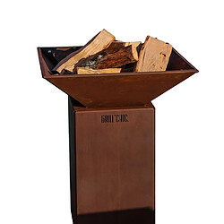 Grill Chic Auvergnat Simple Cuve Corten - Brasero Carré