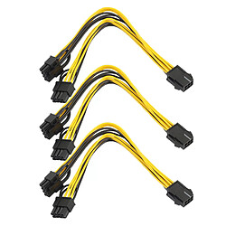 Carte mère PCIe 6 vers 2 PCIe 8 - Câble d'alimentation