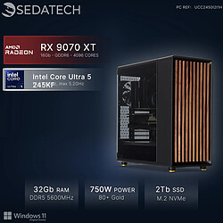 Sedatech Workstation, Core Ultra 5 245KF, RX 9070 XT, 32Go DDR5, 2To SSD, Win 11