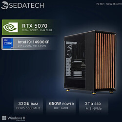 Sedatech Workstation, Intel i9-14900KF, RTX5070, 32Go DDR5, 2To SSD, Win 11