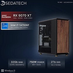 Sedatech Workstation, Intel i7-14700KF, RX 9070 XT, 32Go DDR5, 2To SSD, Win 11