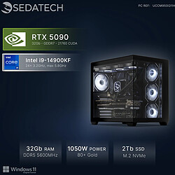Sedatech PC Gamer, Intel i9-14900KF, RTX5090, 32Go DDR5, 2To SSD, Win 11