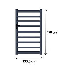 Avis Habitat Et Jardin Portillon aluminium ajouré Marius - 100 x 180 cm - Gris