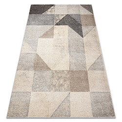RUGSX Tapis FUSION 9777 - Crème Beige 200x290 cm Tapis moderne abstrait - Design géométrique - Super Soft Yarn - Durable - Compatible chauffage au sol