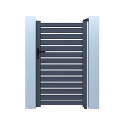 Habitat Et Jardin Portillon aluminium Matthieu - Gris