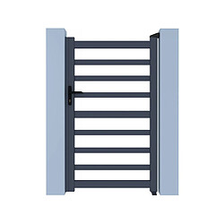 Habitat Et Jardin Portillon aluminium Marius - Gris