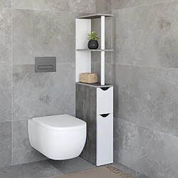 Idmarket market WILLY - Meuble WC Blanc/Béton