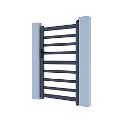 Acheter Habitat Et Jardin Portillon aluminium ajouré Marius - 100 x 140 cm - Gris