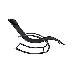 Mes Bain de soleil rocking jardin - Noir