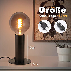Avis NETTLIFE lampe de chevet lampe de table vintage E27 noir MAX.40W rétro industriel