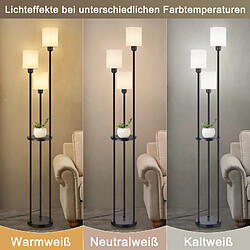 Nettlife Lampadaire 3 lampes Vintage Blanc