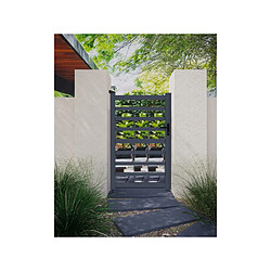 Habitat Et Jardin Portillon aluminium ajouré Marius - 100 x 120 cm - Gris