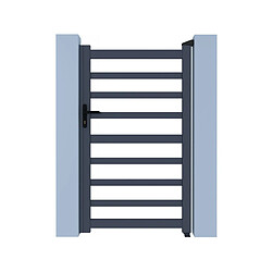 Habitat Et Jardin Portillon aluminium ajouré Marius - 100 x 140 cm - Gris