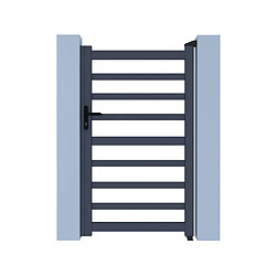 Habitat Et Jardin Portillon aluminium ajouré Marius - 100 x 180 cm - Gris