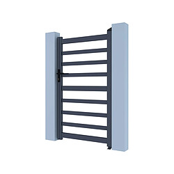 Acheter Habitat Et Jardin Portillon aluminium ajouré Marius - 100 x 180 cm - Gris