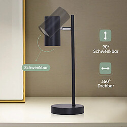 Avis Nettlife Lampe de chevet métal - Noir