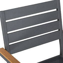 Mes Lot de 2 fauteuils de jardin aluminium - Gris pas cher