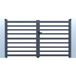 Habitat Et Jardin Portail aluminium Martin - Gris