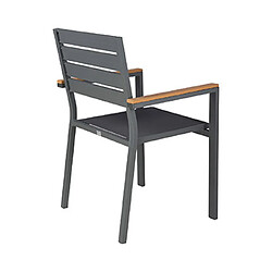 Mes Ensemble table jardin + 8 fauteuils - Gris pas cher