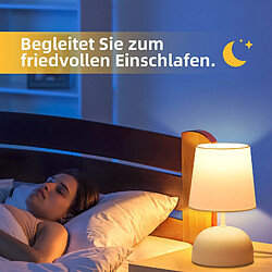 NETTLIFE Lampe de chevet avec câble lampe de table en tissu blanc lit de chambre moderne avec câble sans ampoule