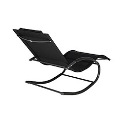Acheter Mes Bain de soleil rocking jardin - Noir
