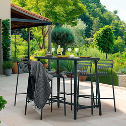 JardiLINE Table de bar mange debout Miami - Anthracite