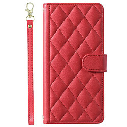 Étui Vivo T3 Ultra - Rouge Étui portefeuille cuir PU - Sangle de poignet détachable - Protection complète - Béquille intégrée