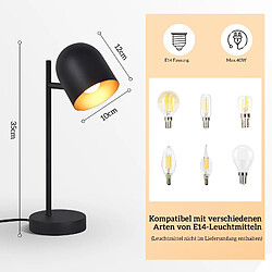 Nettlife Lampe de bureau métal - Noir pas cher
