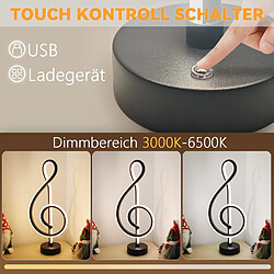 Nettlife Lampe de Table LED - Design Noir