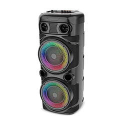 Enceinte Karaoké lumineuse - INOVALLEY - KA123-XXL - Bluetooth V5.0 - 75 cm - 900 W - Noir